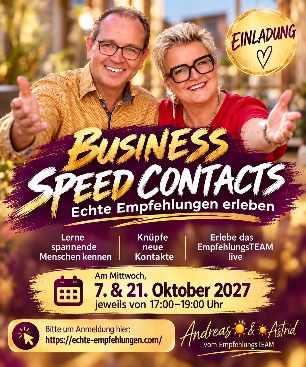 Einladung Business Speedkontakt
